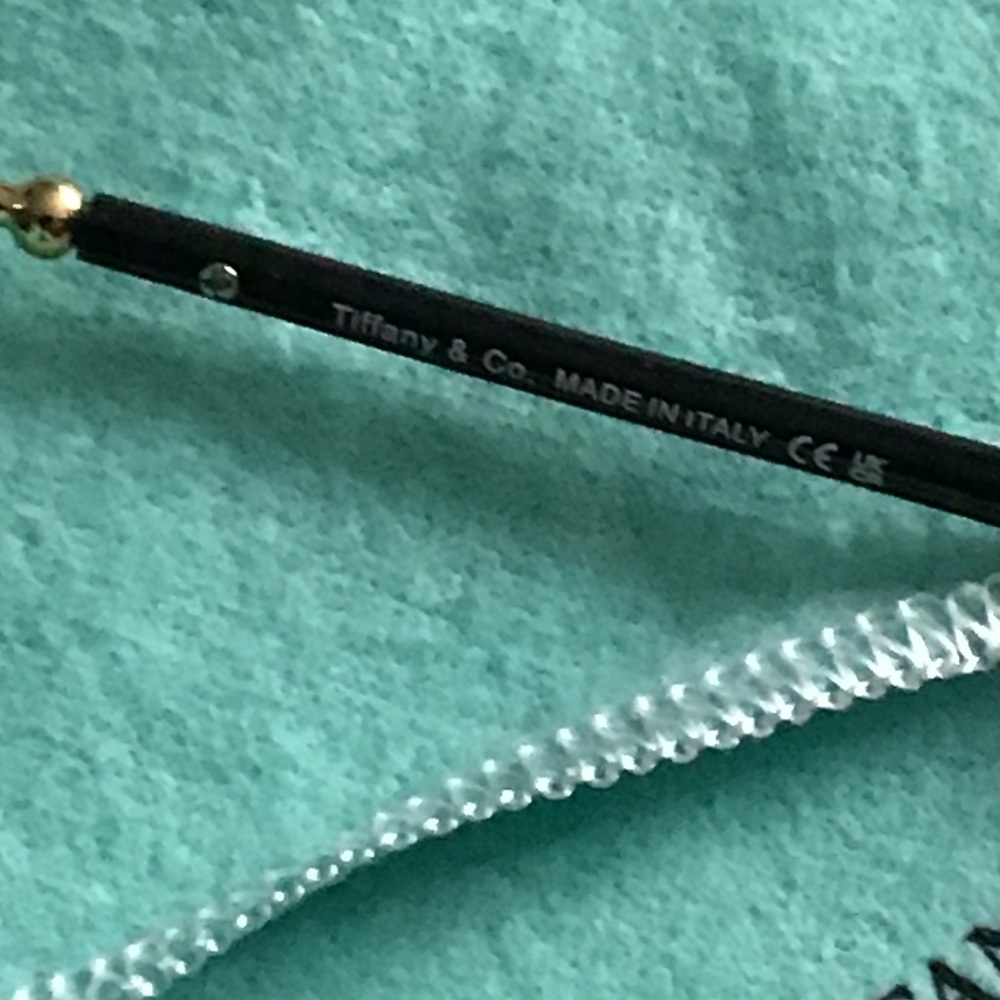 Tiffany & Co. Black Sunglasses with Gold Accents - Picture 5 of 9